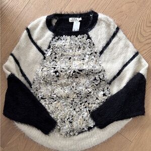 Molly Bracken Black and Cream Sweater